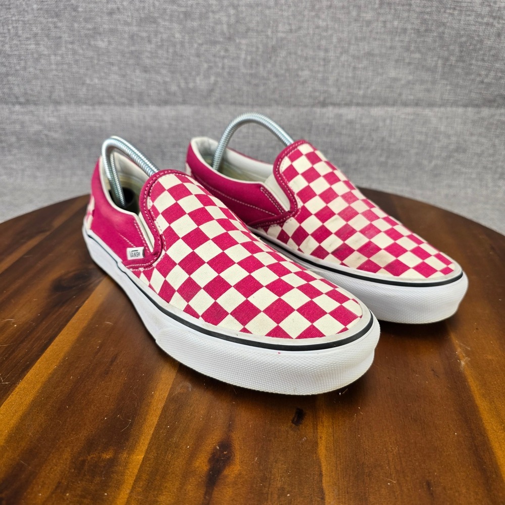 Vans Classic Slip-On Checkerboard Raspberry Pink White Mens 8.5 Womens 10 751505 - Picture 13 of 13